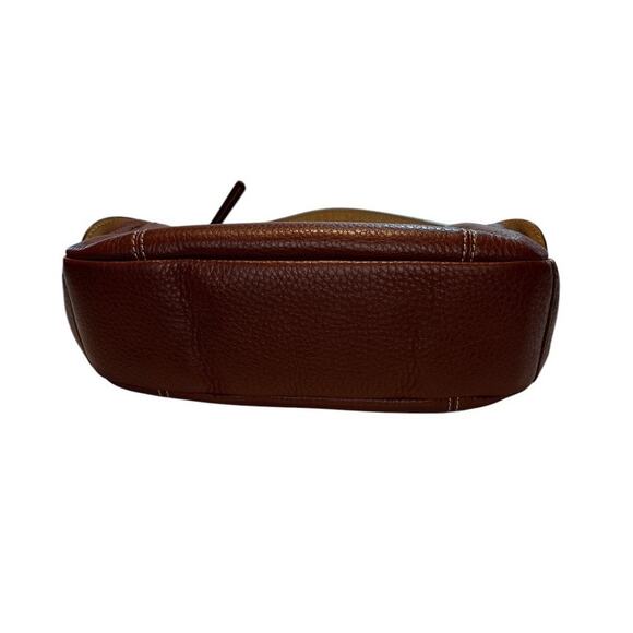 Dooney & Bourke Women Brown Peeble Leather Zip Closure Clutch Shoulder Hobo Bag - Picture 5 of 15